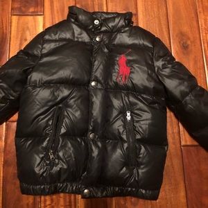 Boys Ralph Lauren coat black.